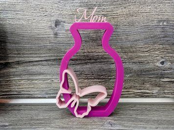 Декоративна Статуетка Силует Ваза з Метеликом Mom. Aivory id_13845 фото
