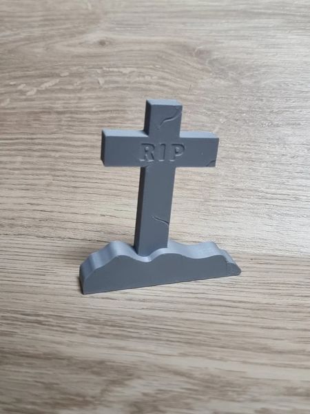 Набір декору на Хелловін "Надгробки R.I.P." 2 шт Сірий, з біорозкладного PLA пластику.Aivory id_16077 фото