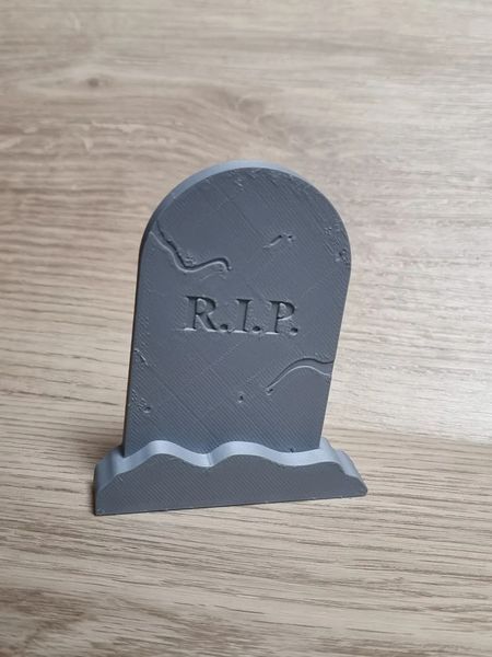 Набір декору на Хелловін "Надгробки R.I.P." 2 шт Сірий, з біорозкладного PLA пластику.Aivory id_16077 фото