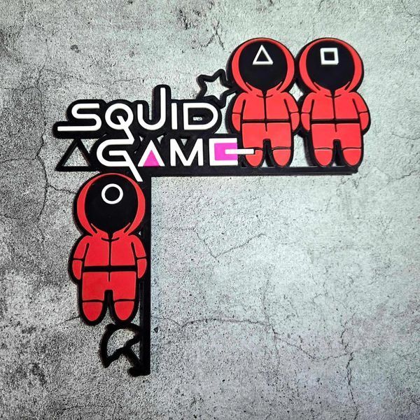Стильна настінна табличка "Squid Game" з персонажами . Aivory id_12607 фото