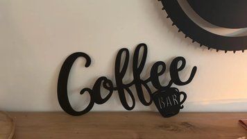 Настінна табличка &ldquo;Coffee Bar&rdquo; для декору кухні, кавового куточка, кафе або бару. Aivory id_12333 фото