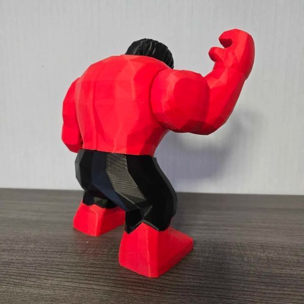 Велика колекційна друкована фігурка Червоний Галк (Red Hulk) стиль LEGO для фанатів Marvel. Aivory id_17413 фото