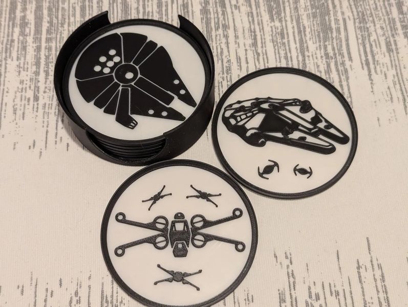 Набір підставок під чашки (костерів) Зоряні Війни (Star Wars) з холдером. (8 шт) Aivory id_13791 фото