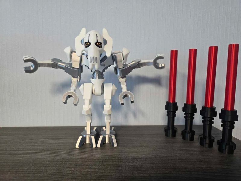 Колекційна друкована фігурка Генерал Грівус (General Grievous) Star Wars з червоними мечами. Aivory id_17412 фото