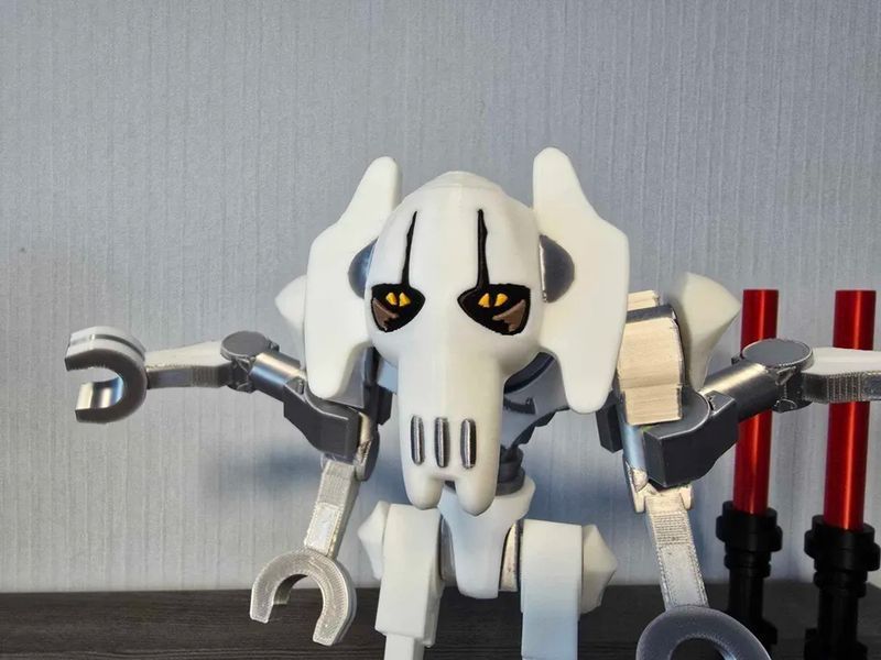 Колекційна друкована фігурка Генерал Грівус (General Grievous) Star Wars з червоними мечами. Aivory id_17412 фото