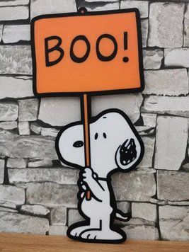 Декоративна фігурка-підвіска Снупі Хелловін з табличкою BOO!. Aivory id_16074 фото