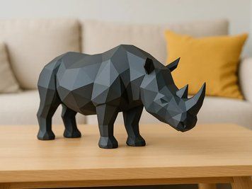 Статуетка "Носоріг" Low Poly. Aivory id_16383 фото