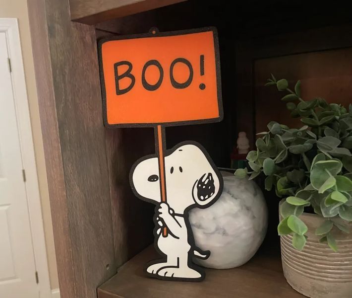 Декоративна фігурка-підвіска Снупі Хелловін з табличкою BOO!. Aivory id_16074 фото