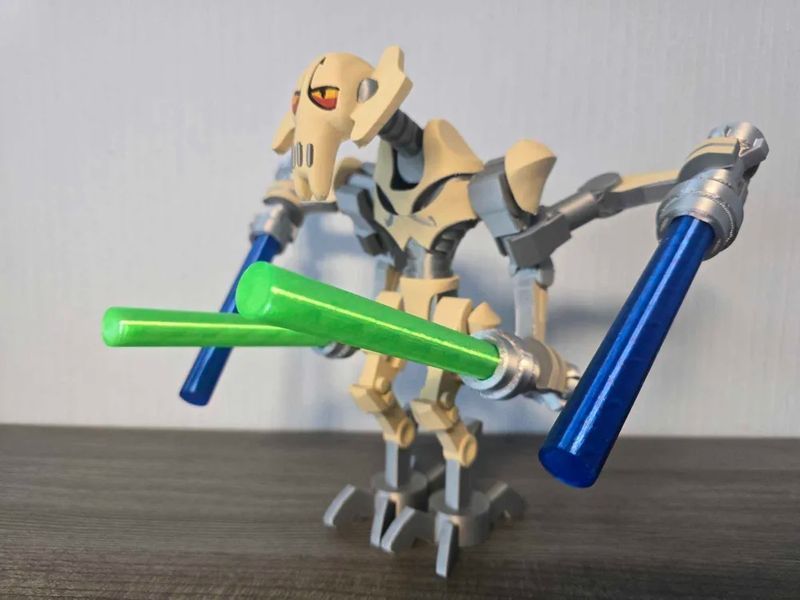 Колекційна друкована фігурка Генерал Грівус (General Grievous) Star Wars з 4 мечами. Aivory id_17411 фото