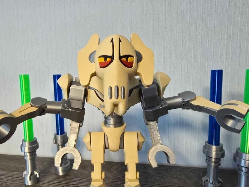 Колекційна друкована фігурка Генерал Грівус (General Grievous) Star Wars з 4 мечами. Aivory id_17411 фото
