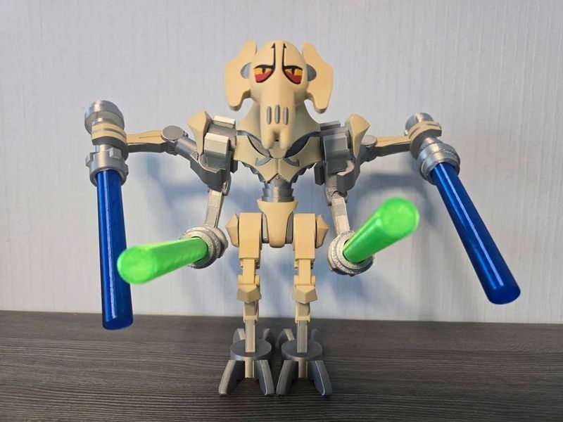 Колекційна друкована фігурка Генерал Грівус (General Grievous) Star Wars з 4 мечами. Aivory id_17411 фото