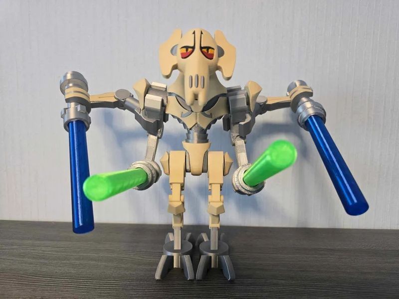 Колекційна друкована фігурка Генерал Грівус (General Grievous) Star Wars з 4 мечами. Aivory id_17411 фото