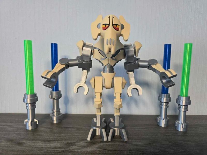 Колекційна друкована фігурка Генерал Грівус (General Grievous) Star Wars з 4 мечами. Aivory id_17411 фото