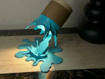 Нічник-світильник Розлита Фарба 3D друк. Aivory id_12355 фото