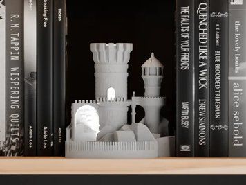 Діорама книжкова полиця "Фортеця" з підсвічуванням (Book Nook). Aivory id_18286 фото