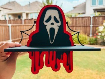 Настінна полиця "Scream" Ghostface з кривавими патьоками. Aivory id_16380 фото