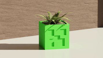 Кашпо Minecraft Кріпер Піксельний Декор для Рослин. Aivory id_13938 фото