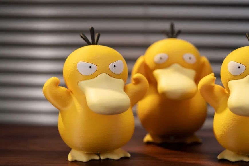 Набір колекційних друкованих фігурок Покемон Psyduck 3 шт (Псайдак) для фанатів аніме. Aivory id_17407 фото