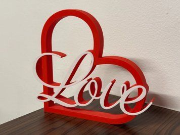 Об&rsquo;ємний напис &laquo;Love&raquo; у формі серця. Aivory id_10385 фото