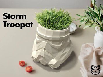 Квітковий горщик у вигляді шолома штурмовика. Aivory id_11256 фото
