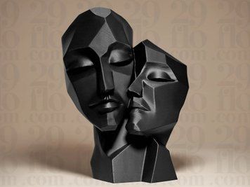 Геометрична Скульптура Єднання Двох Облич Modern Art Чорний . Aivory id_13279 фото