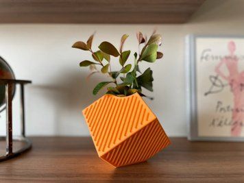 Дизайнерське кашпо для рослин із геометричним візерунком &laquo;Diagonal Cube&raquo;. Aivory id_11249 фото