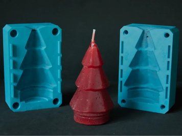 Форма багаторазова для лиття свічок Новорічна Ялинка (3D друк) з еко-пластику. Aivory id_18117 фото