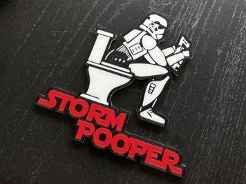Гумористична табличка на двері "Storm Pooper". Декор для дому. id_9949 фото