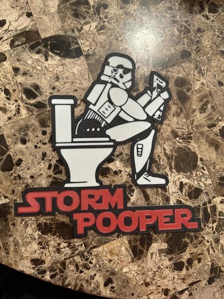 Гумористична табличка на двері "Storm Pooper". Декор для дому. id_9949 фото