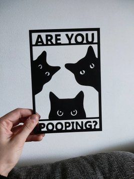 Декоративна настінна табличка "Are You Pooping?" id_9947 фото