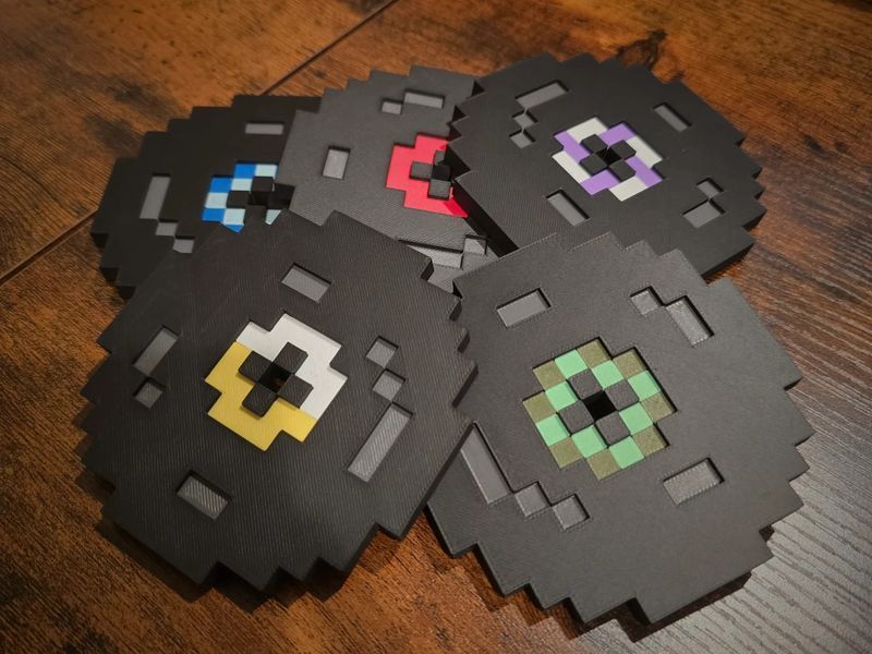 Набір підставок під чашку "Платівки Minecraft" 3D друк (5 шт). Aivory id_13310 фото