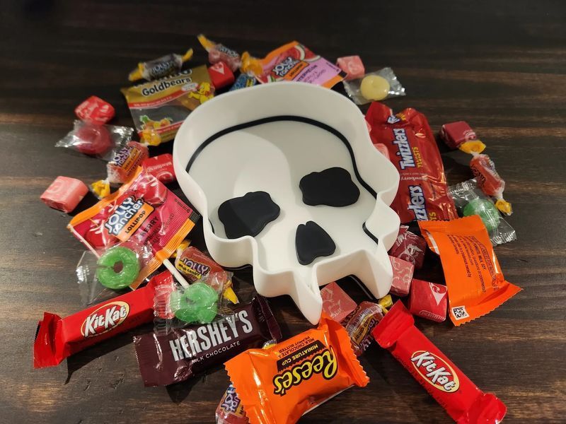 Моторошна Таця-Органайзер Череп для Цукерок та Дрібниць Happy Halloween. Aivory id_13217 фото