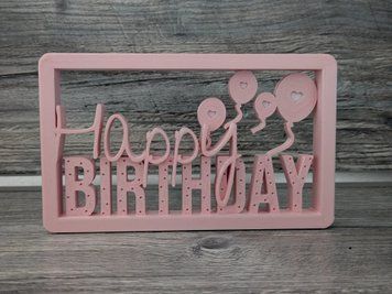 Декоративна Табличка Привітання Happy Birthday з Кульками. Aivory id_13846 фото