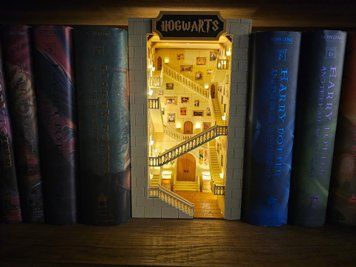 Нічник-вставка для книжкової полиці Book Nook Hogwarts 3D друк. Aivory id_11002 фото