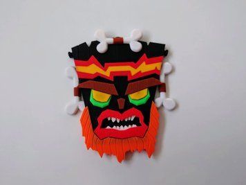 Настінна декоративна маска "Uka Uka" з гри Crash Bandicoot. Aivory id_11000 фото