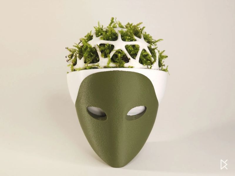 Оригінальний квітковий горщик "Kokedama Moss Head". Aivory id_11865 фото