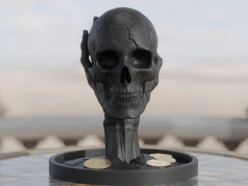 Memento Mori Тримач для Дрібниць Рука з Черепом Арт-Органайзер. Aivory id_13186 фото