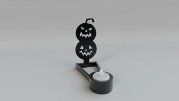 Підсвічник для LED свічки з ефектом тіні Гарбузи на Геловін. Aivory id_16033 фото