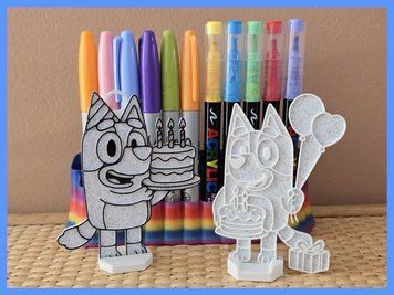 Набір фігурок для розфарбовування Bingo Bluey День Народження 2 шт. Aivory id_18043 фото