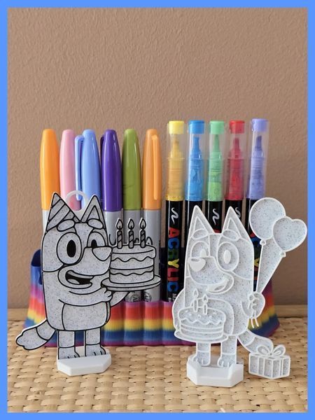 Набір фігурок для розфарбовування Bingo Bluey День Народження 2 шт. Aivory id_18043 фото