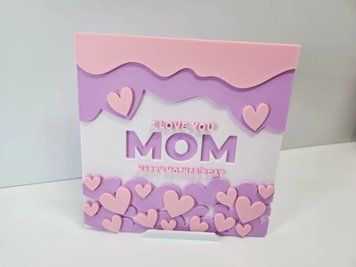 Подарункова листівка-сувенір для мами I Love You Mom. Aivory id_14135 фото