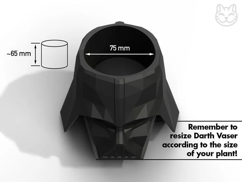 Вазон Darth Vaser &ndash; оригінальний декор для фанатів Star Wars, стильний горщик у формі шолома Дарта Вейдера. Aivory id_12875 фото