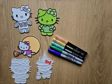 Набір Hello Kitty Хелловін (5 шт.) Трафарети для малювання. Aivory id_17948 фото