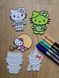 Набір Hello Kitty Хелловін (5 шт.) Трафарети для малювання. Aivory id_17948 фото 2